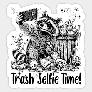 Funny Racoon Selfie Sticker